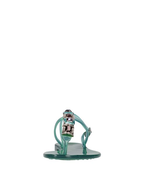 Sandali flat Jelly in PVC  e Swarovski CASADEI | 0243DS.BEACVERDE ACQUA